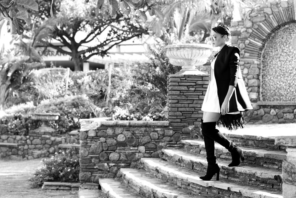 Fashion blogger thigh high boots style 19