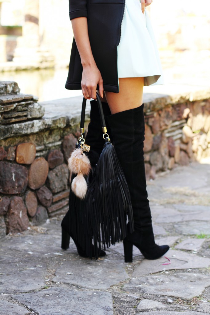 Fashion blogger thigh high boots style 7