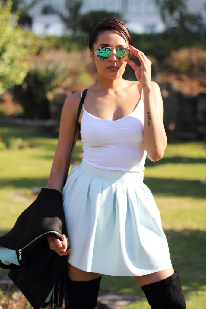 Fashion blogger thigh high boots style 9