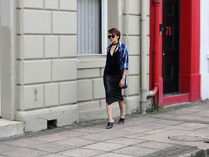 Navy Velvet Femininity {OOTD + Travel Chit Chat}